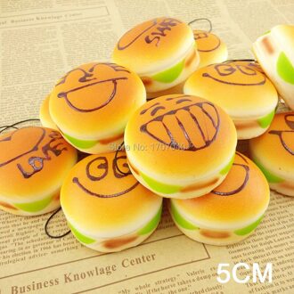 30 stks mini 5 cm uitdrukking squishy hamburger zachte brood geurende broodjes toys simulatie voedsel collectibles
