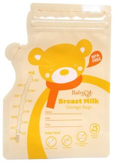 30 stks/pak 250ml 4 Kleuren Babyvoeding Opslag Moedermelk Opbergzakken BPA Gratis Effen Voeden Baby vloeibaar Voedsel Zakken geel 1 stk