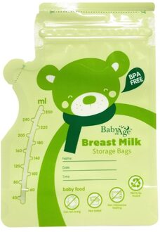 30 stks/pak 250ml 4 Kleuren Babyvoeding Opslag Moedermelk Opbergzakken BPA Gratis Effen Voeden Baby vloeibaar Voedsel Zakken groen 1 stk