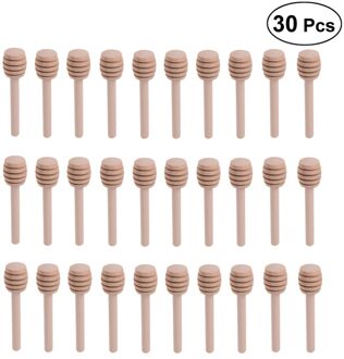 30 Stks/pak 8Cm Milieuvriendelijke Nuttig Natuurlijke Duurzaam Houten Honingsstok Honing Lepel Honing Dippers Voor Honing Jar