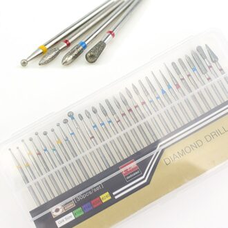 30 stks/partij Diamond Nail Boren Electric Nail File Frees Voor Manicure Pedicure Nail Boor Machine Tools Accessoires