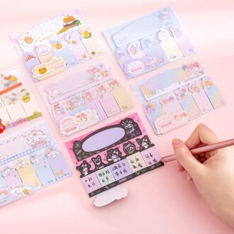 30 Stks/partij Kawaii Dier Notitie N Keer Memo Pad Leuke Planner Stickers Label Decoratie Schoolbenodigdheden Briefpapier