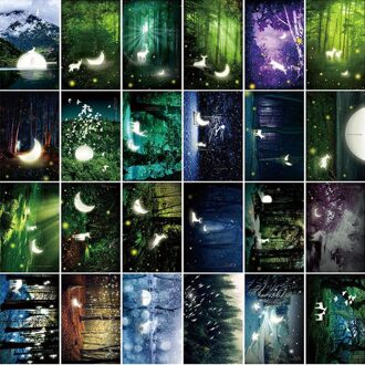 30 Stks/partij Lichtgevende Postkaarten Wenskaart Kerstkaart Verjaardagskaart Creatieve Cards H017