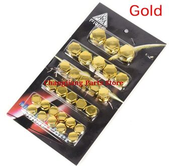 30 Stks/partij Motor Schroef Moer Bout Cap Cover Motorfiets Moer Cover Cap Decoratie Auto Styling Goud