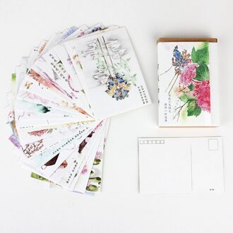 30 stks/set Chinese Oude stijl Postkaart/Wenskaart/Boodschap Kaart/Verjaardag Brief Envelop Card Twee maten S 80x52mm