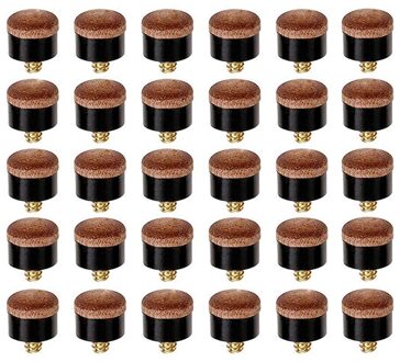 30 Stuks Biljart Pool Keu Schroef-Op Tips 12Mm Vervanging Biljart Cue Tips Voor Pool Cues En snooker