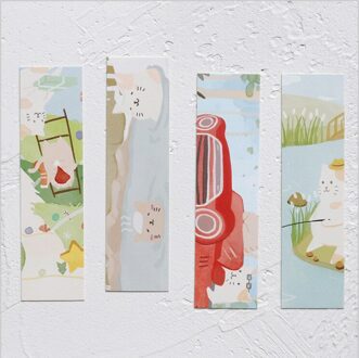 30 Stuks Freehand Papier Bladwijzer Cartoon Kat Kebab Geheugen Bericht Card Student Jongen Meisje Beschrijfbare School Office Leuke Briefpapier B Cats Day 30stk