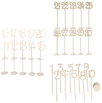 30 Stuks Houten 1- 30 Tafel Nummer Borden Wedding Party Home Decoration