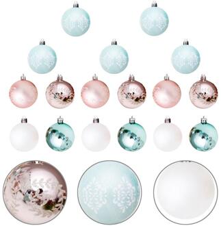 30 Stuks Kerst Bal Voor Kerstboom Opknoping Decoratie Gekleurde Tekening Bal Opknoping Hanger Ornament