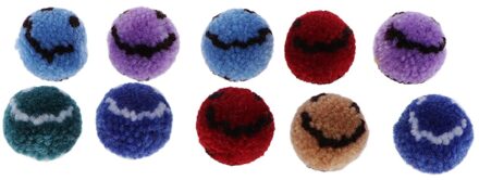 30 Stuks Kleurrijke Zachte Stof Pompom Bal Gezicht Bal Voor Hoed Schoenen Sjaals Bag Charms
