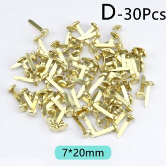 30 Stuks Mix Patroon Mini Metalen Brads Diy Handgemaakte Scrapbooking Ambachten Accessoires Voor Home Decor Versiering Sluiting Brad