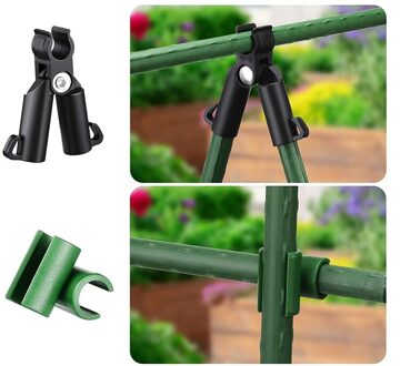 30 Stuks Plant Ondersteuning Luifel Pijler Accessoires Een-Clip Snel Klimmen Voor Plant Stalen Buis Beugel