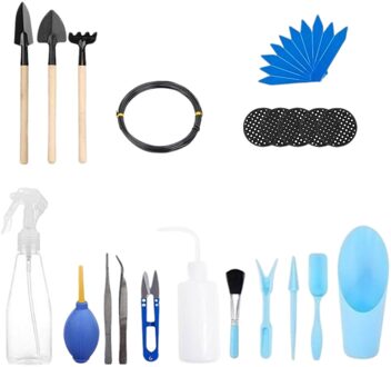 30 Stuks Van Vetplant Planten Gereedschap Mini Tuin Hand Tool Set Voor Plant Zorg Indoor Mini Fairy Garden blauw