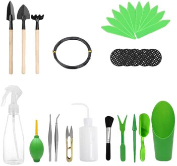 30 Stuks Van Vetplant Planten Gereedschap Mini Tuin Hand Tool Set Voor Plant Zorg Indoor Mini Fairy Garden groen