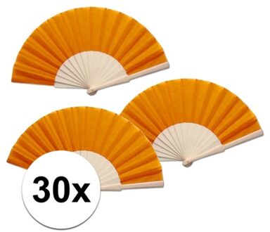 30 stuks zomerse Spaanse waaiers oranje