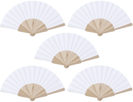 30 stuks zomerse Spaanse waaiers wit