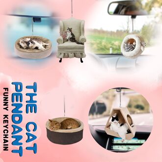 30 # Vliegende Kat Hanger Auto Rugzak Ornamenten Leuke Auto Opknoping Ornament Diy Decor Auto Thuis Landscaping Decortion