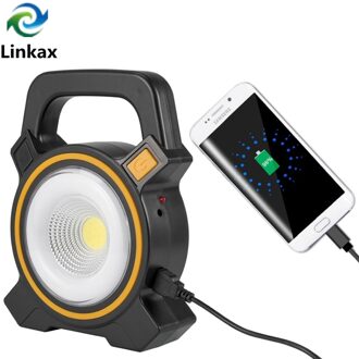 30 W COB Draagbare Spotlight 2400LM Lantaarn Zoeklicht ingebouwde Batterij USB Oplaadbare Solar Camping Licht Draagbare Lanterna