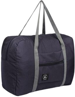 30 # Waterdichte Nylon Reistassen Vrouwen Mannen Grote Capaciteit Opvouwbare Plunjezak Organizer Verpakking Cubes Bagage Meisje Weekend Bag donker blauw