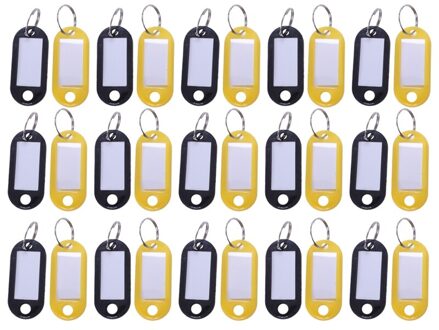 30 X Gekleurde Plastic Sleutelaanhangers Bagage Id Tags Etiketten Sleutelhangers Met Naam Kaarten, ideaal Voor Vele Toepassingen-Bossen Van Sleutels, Bagage