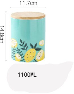 300-1100Ml Keramische Opslag Potten Houten Deksels Thee Verzegelde Koffie Suiker Bussen Keuken Benodigdheden Container Thee Pot Graan organizer