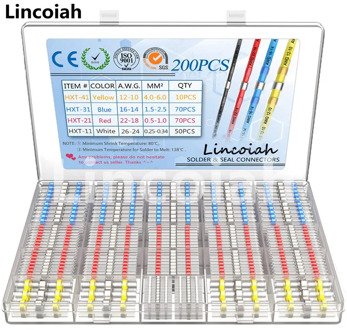 300/200/100Pcs Solder Seal Wire Connectors Heat Shrink Solder Butt Connectors Solder Connector Kit Automotive Marine Insulated