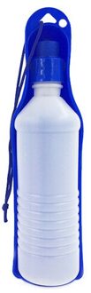 300/500Ml Outdoor Draagbare Hond Flessen Camping Reizen Kom Voeden Dispenser Opvouwbare Tank Drinken blauw / 500ml