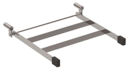 300 basic rooster voor uitstortgootsteen met buffers, chroom