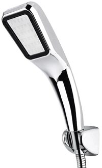300 Gat Onder Druk Waterbesparende Douchekop Abs Met Verchroomde Badkamer Handdouche Water Booster Douchekop zilver