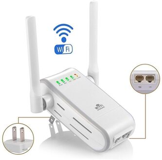 300 Mbps 2 xAntennas Draadloze WiFi Repeater Range Extender Booster AP + EU Plug