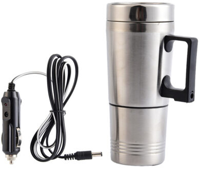 300 ml Auto Gebaseerd Verwarming Rvs Cup Waterkoker Reis Koffie Thee Verwarmde Mok Motor Sigarettenaansteker Plug