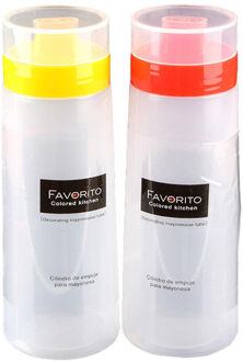 300 ml Plastic Knijpfles Saus Ketchup Salade Dressing Hervulbare Squeeze Flessen Kruiderij Dispenser Met Cap Keuken Gereedschap