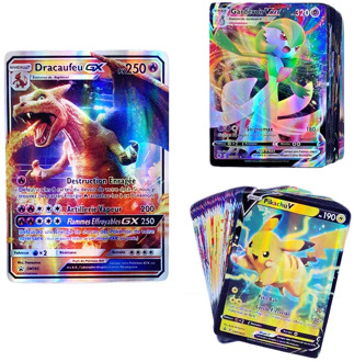 300 PCS French English Version Pokemon Card Featuring 100 Tag Team 200 Gx 110V 40 VMAX
