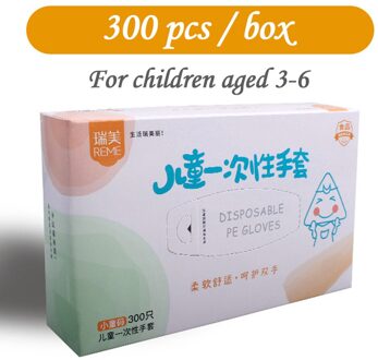 300 Pcs Plastic Clear Wegwerp Handschoenen Tuin Restaurant Home Kinderen Handschoenen Kinderen Wegwerp Handschoenen Guantes Desechables