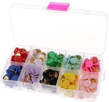 300 Piece Gemengde Kleur Push Pins Prikbord Pins Wedding Plan Kurk Bericht Punaise 10Mm