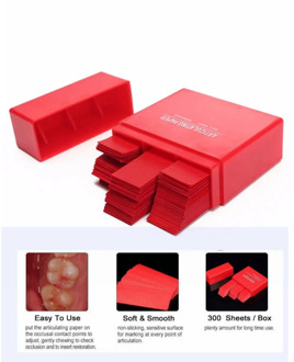 300 Sheet Red Dental Articulating Paper Strips Dental Lab Product Oral Care E2F5