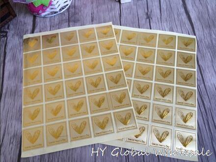 300 Stks/partij Vintage Gouden 'Speciale Hart Dag 'Thanks Serie Seal Sticker Diy Note Labels Multifunctionele