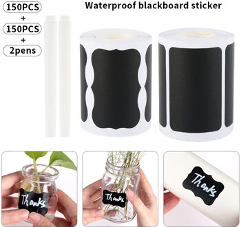 300 Stks/set Waterdichte Krijtbord Keuken Spice Label Stickers Thuis Potten Flessen Tags Blackboard Etiketten Stickers Met Marker Pen