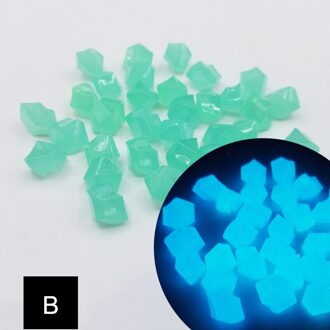 300 Stuks Lichtgevende Pebbles Stones Tuin Decoratie Glow In The Dark Decoratieve Steentjes Aquarium Decoratie Pebble Aquarium Rocks blauw en groen 300stk