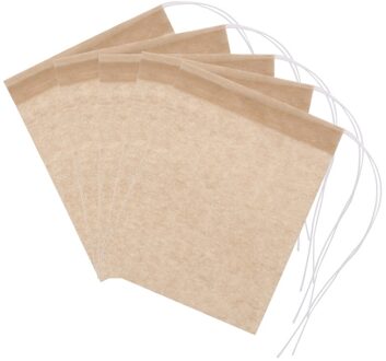 300 Stuks Wegwerp Thee Filter Zakken Koffie Filter Thee Maken Zak Verpakking Zak (Licht Bruin)