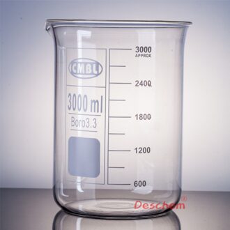3000 ml Glas beker Lage Vorm, 3 Liter, Borosilicate Glass3.3 Bekers, Labware