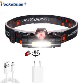 30000LM Sterke Macht Cob Led Koplamp Usb Oplaadbare Koplamp Draagbare Waterdichte Hoofd Lamp Ingebouwde Batterij Hoofd Licht