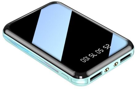 30000Mah Mini Portable Power Bank Usb Charger Poverbank Oplader Externe Batterij Pack Voor Samsung Xiaomi Iphone Powerbank groen