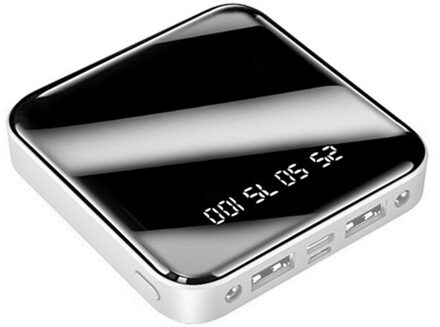 30000Mah Mini Power Bank Voor Xiaomi Iphone Samsung Mini Powerbank Snel Opladen Draagbare Oplader Externe Batterij Pack Poverbank wit