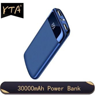 30000mah Power Bank External Battery PoverBank 2 USB LED Powerbank Portable Mobile phone Charger For Xiaomi Samsung iphone XS