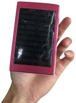 30000Mah Solar Batterij Draagbare Oplader Dual Output Usb Externe Batterij Langdurige Grote Capaciteit Mobiele Telefoon Solar paars