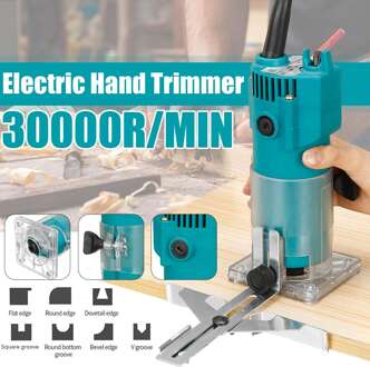 30000r/Min Hout Elektrische Houtbewerking 800W Hout Router Carving Machine Hout Trimmer Hout Tool Frees Houtbewerking Gereedschap blauw(US plug)