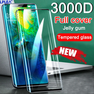 3000D Curved Jelly Glue Tempered Glass For Huawei P30 P40 Pro Plus Screen Protector For Nova 7 Mate 20 30 Honor 30 Pro Plus Film