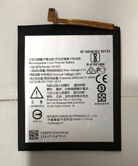 3000Mah HE316 Batterij Voor Nokia 6 N6 Ta-1000 Ta-1003 Smartphone Vervangende Lithium Polymeer