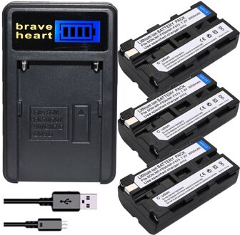 3000Mah NP-F550 Np F550 NPF550 Oplaadbare Li-Ion Batterij Pack Voor Sony NP-F330 NP-F530 NP-F570 NP-F730 NP-F750 Hi-8 lader en 3accu